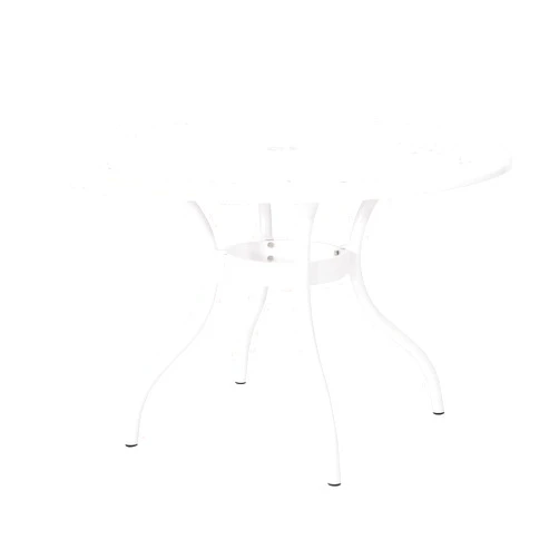 Christopher Knight Home Simon Outdoor Aluminum Round Dining Table, White