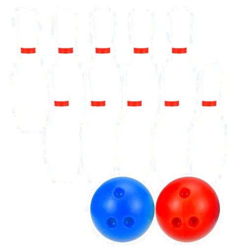Toyvian 2 Sets Miniature Bowling Set Mini Bowling Game Bowling Pins Ball Toys Dollhouse Furniture Accessories for Kids and Adults Sports Party Favors
