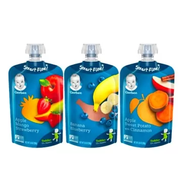 Nestle Gerber Assorted Fruit Toddler Pouch Variety Pack (Pack of 18)