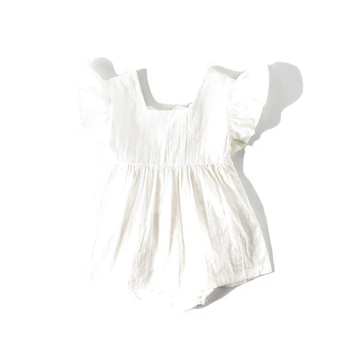FullGood Newborn Infant Baby Girl Clothes Floral Ruffle Sleeveless Bodysuits Romper Jumpsuit Summer Outfit Set Dresses