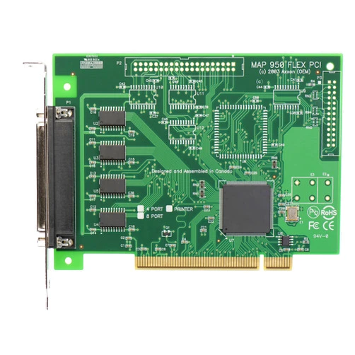 Softio LF443KB 4 Port RS232 PCI Serial Adapter Card w/Quadplex Cable 36
