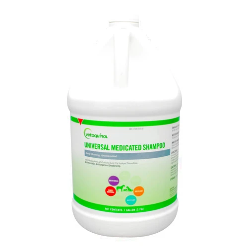 Vetoquinol Universal Medicated Shampoo for Dogs, Cats and Horses, 128oz
