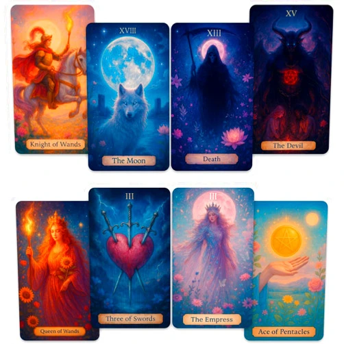 CRAFTERIAN Enchanted Gate Tarot – 78 Cards Deck with Guidebook | Fantasy Witchy Celestial Tarot Cards for Beginners & Advanced Readers