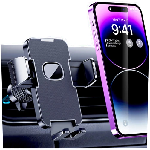 GUWEZ Phone Holder Car Mount for iPhone[Powerful Suction]Phone Mount for Car Dashboard Windshield Air Vent Universal Accessories[Thick Cases Friendly]Automobile Cell Phone Holder Fit iPhone Smartphone