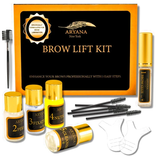ARYANA NEW YORK Eyebrow Lamination Kit | At Home DIY Brow lamination | Instant Professional Lift For Fuller Eyebrows | Brow Brush And Micro Brushes Added