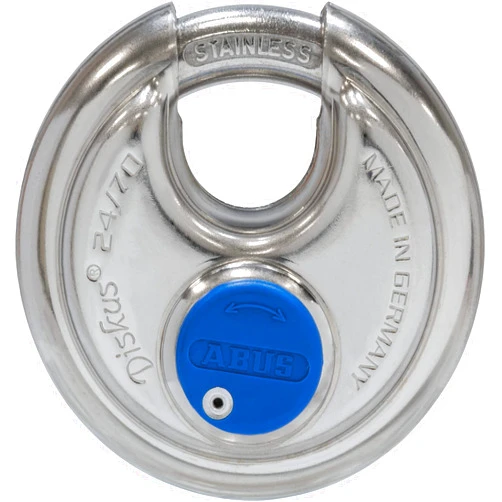 ABUS 24IB/70 Diskus Storage Padlock with 2 Keys for Outdoor, Storage, Marine, 2.75in (70mm) Wide (Keyed Alike, 1)