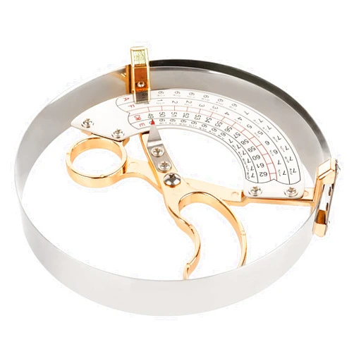 Olpchee Space Aluminum Handle Hat Ruler Scissor Type Ring Compass Adult Hat Size Measuring Tools