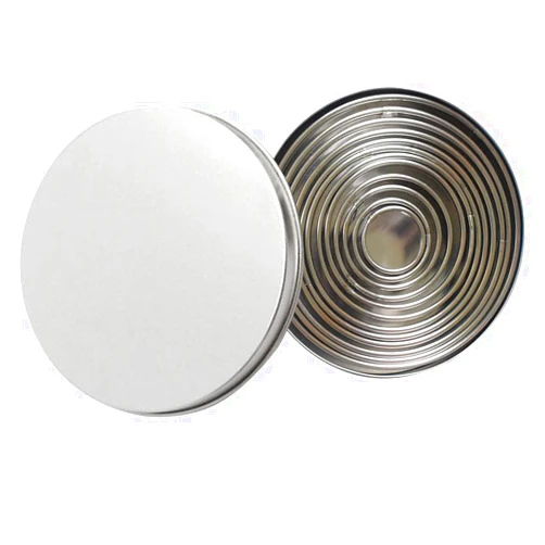 MELOP Round 12PCS/Set Biscuit Cutter Cookie Cutter, Stainless Steel Pastry Donut Doughnut Cutter Set Round Circle Ring Baking Molds with Tin Box for Storage