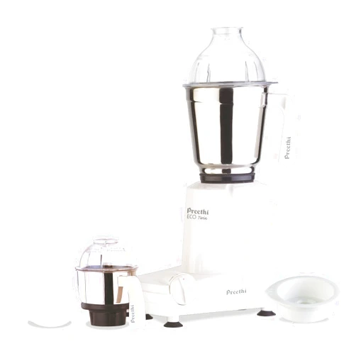Preethi Eco Twin 2-Jar Mixer Grinder, Medium, White