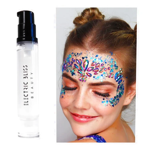 Electric Bliss Beauty 10 ML Quick Dry - Cosmetic Glitter Glue - Electric Bliss Beauty - Face & Body Chunky Glitter Glue Adhesive Body Cosmetic Makeup