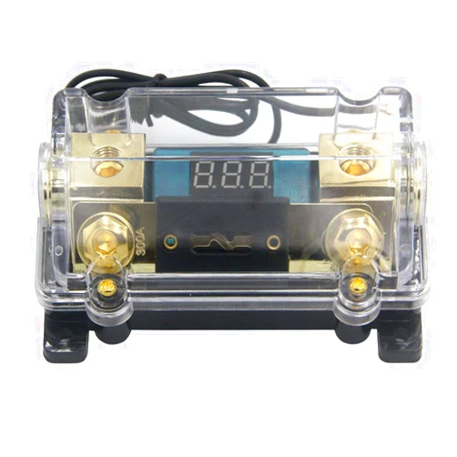 ZOOKOTO 300A Car Stereo Audio LED Display Digital Voltage Inline ANL Fuse Holder 0 2 4 Gauge In Out With 300 Amp Fuse