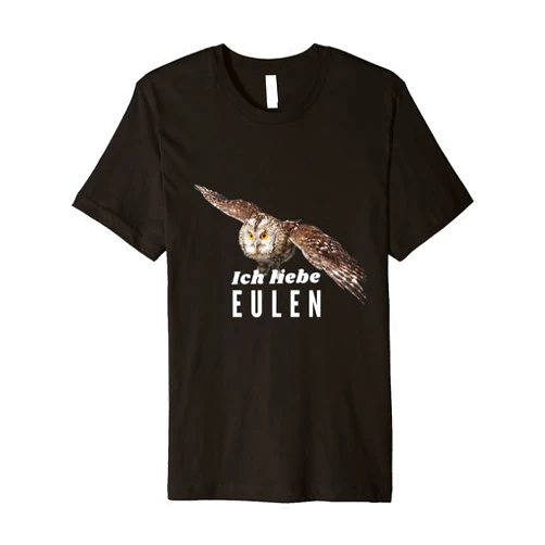 Eulen Geschenke für Männer Frauen und Kinder I Love Owls Mag Owl Flying Birds Gifts Owl Love Premium T-Shirt