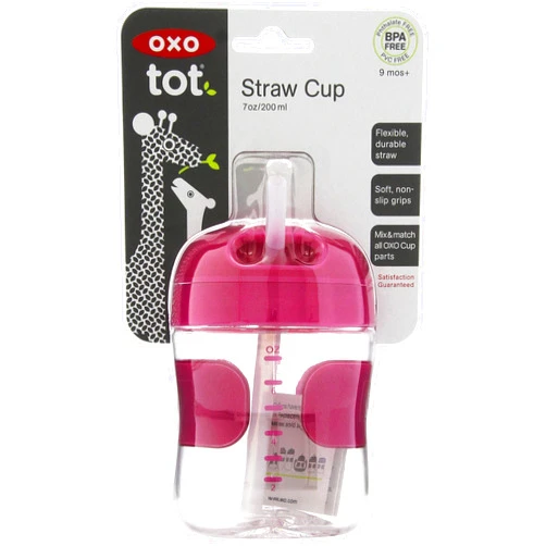 OXO Tot Twist Lid Straw Cup (7 oz.) - Pink