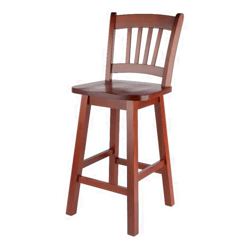 Winsome Fina Swivel Seat Counter Stool, 24In Height, Solid Wood, Walnut Finish