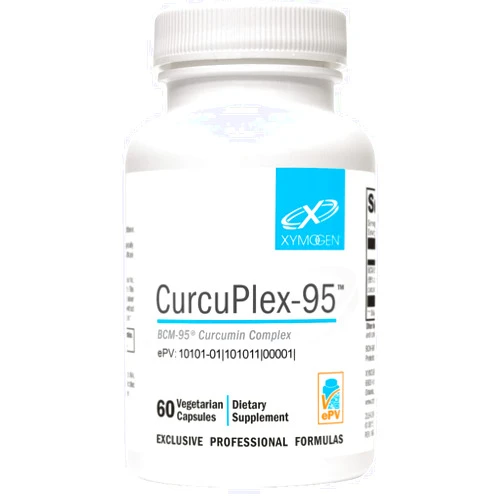 XYMOGEN CurcuPlex-95 - Turmeric Curcumin Supplements with Enhanced Bioavailability - Joint Health and Brain Support Supplement (60 Vegan Turmeric Capsules)