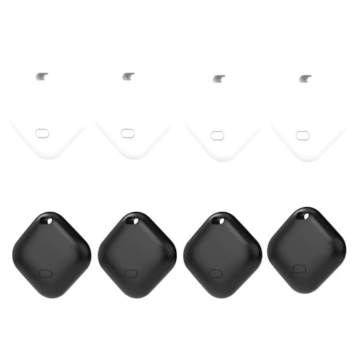 CHZHVAN Item Finder 8 Pack Works with Apple Find My (iOS Only), Waterproof, Replaceable Battery, Lost Mode, Smart Key Finder Locator for Bags, Suitcases, Pet, 4 Pack White & 4 Pack Black