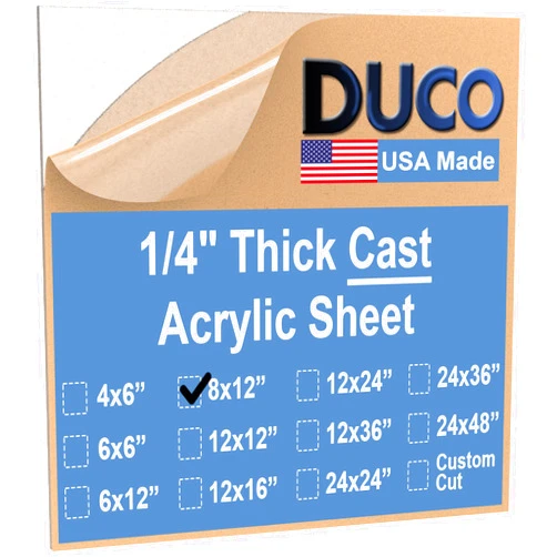 Duco Plastics & Supply Duco Clear Cast Acrylic Sheet 1/4
