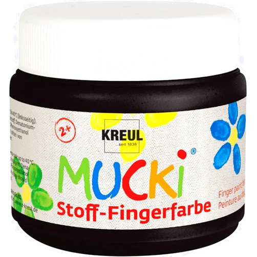 KREUL Eduplay 250077 Mucki 28106 Fabric Finger Paint 150 ml Black