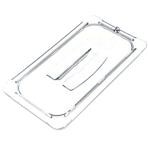 Carlisle FoodService Products CFS 10270U07 StorPlus Third Size Polycarbonate Universal Handled Food Pan Lid, Clear (Pack of 6)