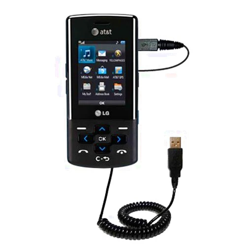 Gomadic Unique Coiled USB Charge and Data Sync Cable for The LG CF360 – Charging and HotSync Functions with one Cable. Built with TipExchange