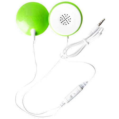 Wavhello BellyBuds Baby Bump Headphones - Prenatal Belly Speakers for Women During Pregnancy, Safely Play Music, Sounds, and Voices to Your Baby in The Womb - Green