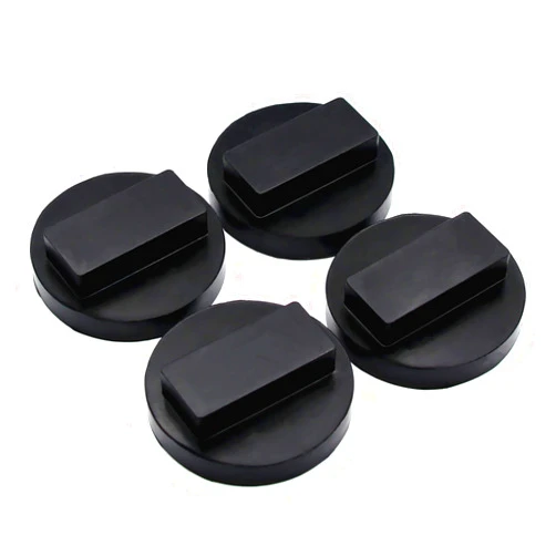 Onbelon Jack Pad Universal for BMW and Mini Slotted Rubber Jack Pad Frame Rail Protector Square Polyurethane Jack Block (4 PCS)