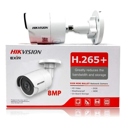 HIKVISION Outdoor DS-2CD2083G0-I 8.0MP 4K UltraHD Exir Bullet Camera IR, 4.0mm, IP67-Weatherproof