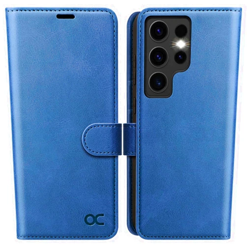 OCASE Compatible with Galaxy S24 Ultra 5G Wallet Case, PU Leather Flip Folio Case with Card Holders RFID Blocking Kickstand [Shockproof TPU Inner Shell] Phone Cover 6.8 Inch (2024), Light Blue