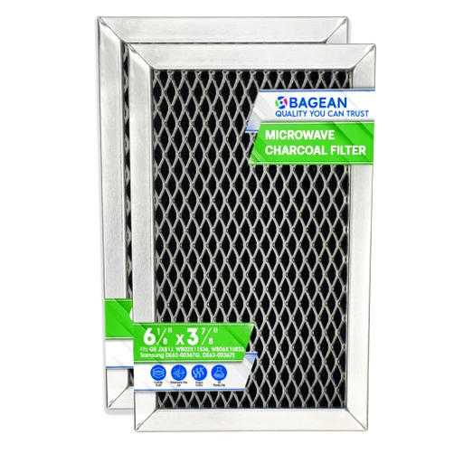 Bagean Microwave Charcoal Filter 6.15” x 3.95” for JX81J WB02X11536 WB06X10823 GE Microwave Filter Replacement - Vent Carbon Filter Freshens and Filters Kitchen Air in Over-The-Range Oven Stove Fan (2-Pack)