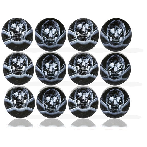 GBM GOLF BALL MANUFACTURERS Black Skull Golf Balls 12-Pack: Elevate Your Game with Mysterious Style - Perfect for Halloween Enthusiasts and Golfers Seeking a Spooky Round on The Greens