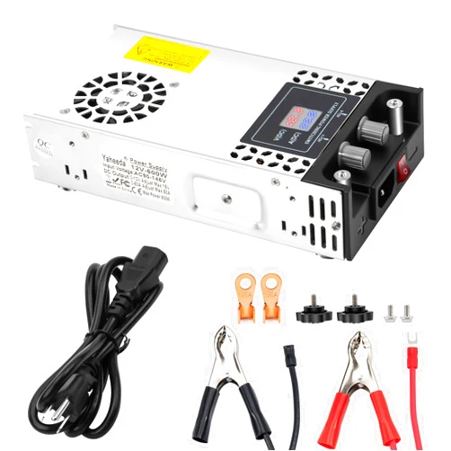 Yaheeda Adjustable Power Supply with LED Display - AC110V/220V to DC 0-12V Converter 600W 50A Power Supply