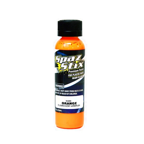 Spaz Stix Orange Fluorescent Airbrush Paint 2oz