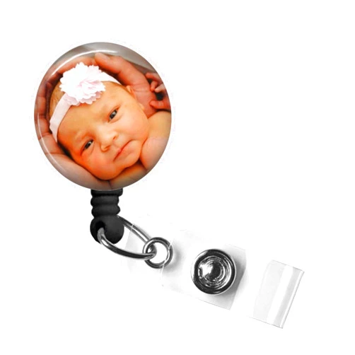 Badge Co. Identify What Matters Most Custom Badge Reel Name Tag ID Holder for Medical MD RN Nurse Tech DO LPN MA with Retractable Cord and Alligator Clip (Photo)