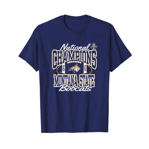 Elite Authentics Montana State Bobcats National Champs 2025 Football Victory T-Shirt