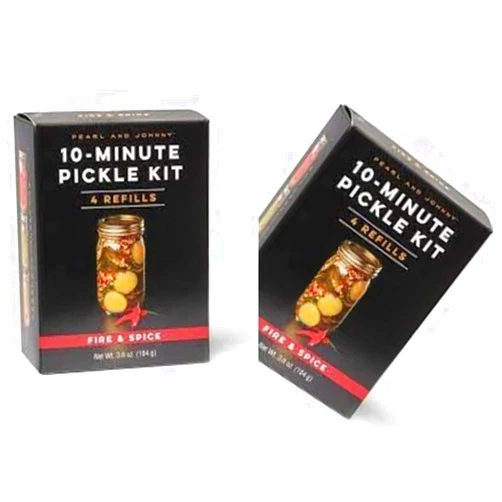 Generic Pearl & Johnny 10-Minute Pickle Kit, (Fire & Spice - 2 Pack Offer) 4 Refills in each package