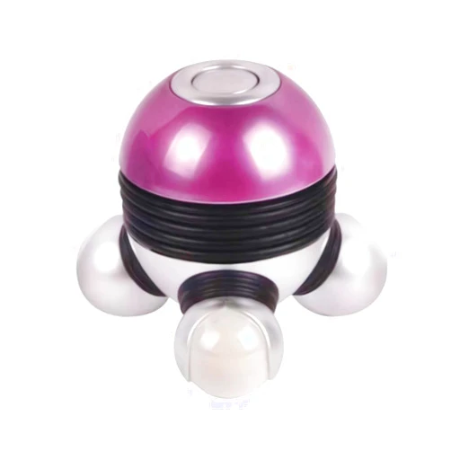 QHUDLV Mini Handheld Massager - Powerful Massage Vibrations for Muscle Relief & Relaxation, Portable Vibrating Body Massager with LED Light for Hand Head Neck Back Legs Arms Pain Release (Purple)