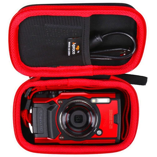 Aproca Portable Hard Storage Case, for OM SYSTEM Tough TG-7 / OLYMPUS Tough TG-6 Digital Camera and Accessories