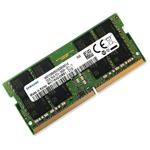 Samsung 32GB DDR4 2666MHz RAM Memory Module for Laptop Computers (260 Pin SODIMM, 1.2V) M471A4G43MB1