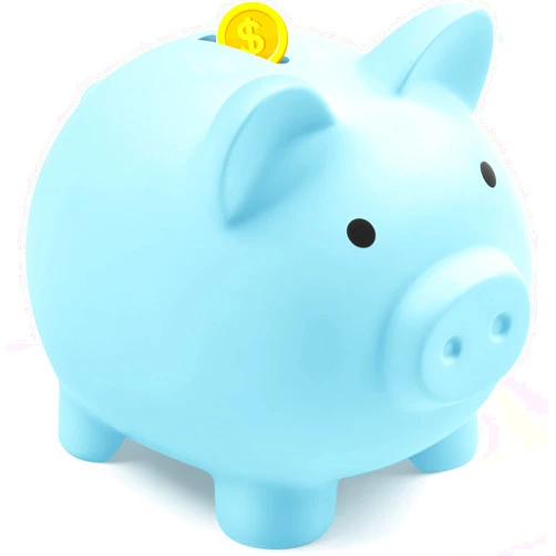 Vcertcpl Piggy Bank for Kids Adults, Vcertcpl Unbreakable Plastic Piggy Bank Coin Bank Money Saving Box for Cash Saving, Kids Bank Money Jar Adults, Piggy Bank for Boys Girls, Gift Toys Banks for Kids (Blue)