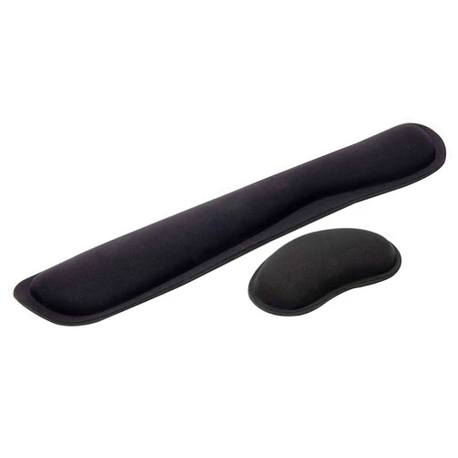 Mind Reader Ergonomic Keyboard and Mouse Wrist Rest Set, Gaming Accessory, Memory Foam, 16.75