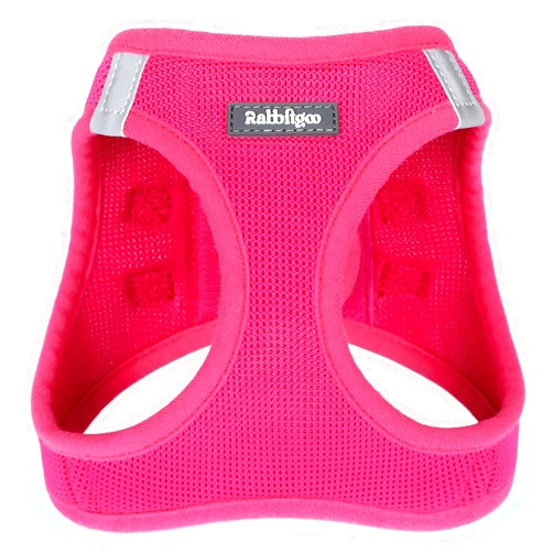 rabbitgoo Small Dog Harness, Step-in Soft Mesh Puppy Vest, Easy Walk with Safety Buckle, Breathable Reflective Pet Harness for Small Sized Dogs, Rose Red S