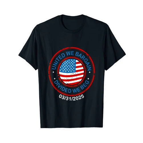 USA Mexico California Public Holiday Gifts Cesar Chavez Day March 31 United We bargain - Divided We Beg T-Shirt