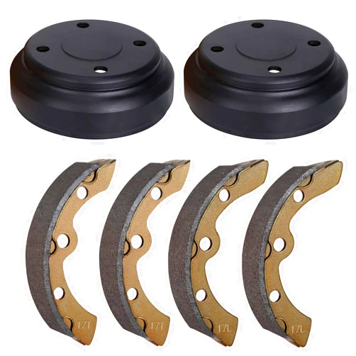 10L0L Golf Cart Brake Drums & Brake Shoes Kit for Club Car DS 1995-Up and Precedent 2004-Up Gas and Electric Golf Carts, Replace OEM 101791101 1018232-01 10603