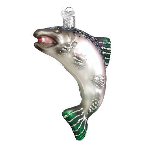 Old World Christmas Glass Blown Ornament King Salmon (12488)