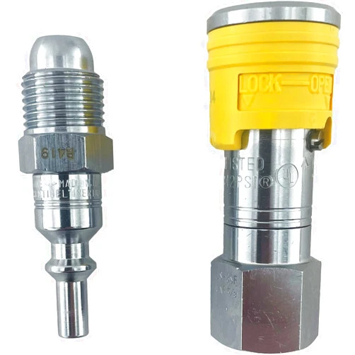 KOIKE ARONSON Koike Welding Inert Couplers, Equipment to Hose, Safe Welding Disconnect, Single Push Secure Locking System.