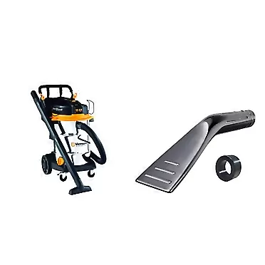 Vacmaster - Beast Professional Series 14 Gal. 6.5 HP Steel Tank Wet/Dry Vac with Cart (VJE1412SW0201) & 1-1/4