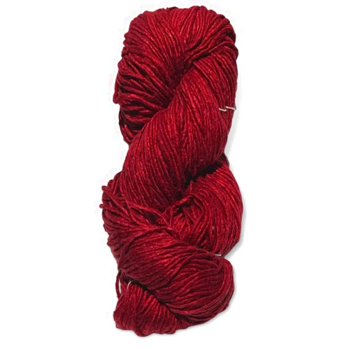Revolution Fibers Regal Mulberry Silk Yarn - Worsted Weight - Single Ply Yarn - Solid Colors (Raspberry Red)