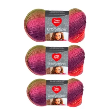 Red Heart Boutique Unforgettable Yarn, 3 Pack, Whimsical 3 Count 3 Pack Whimsical