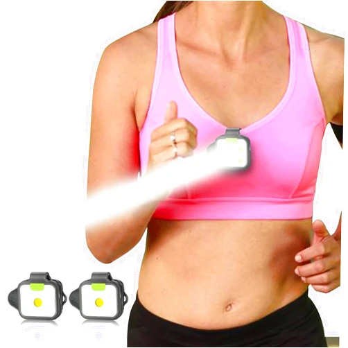HOKOILN Outdoor Night Running Lights, 2Pack LED Running Lights for Runners with Rechargeable Battery for Camping, Hiking, Running, Jogging, Outdoor Adventure