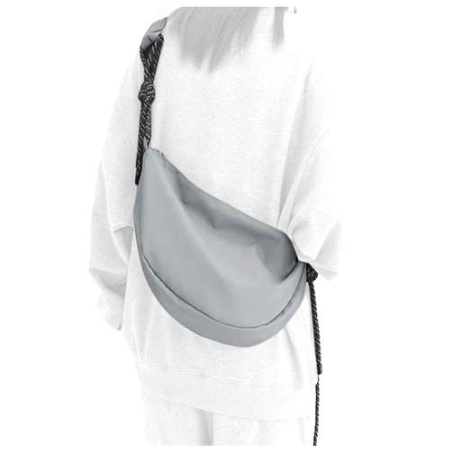 PAUBACK Hobo Crossbody Bag for Women, Nylon Crescent Bag, Trendy Dumpling Cross Body Bag, Half Moon Shoulder Bag